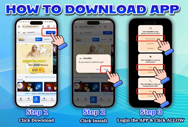 Sonabet Mobile Website Version