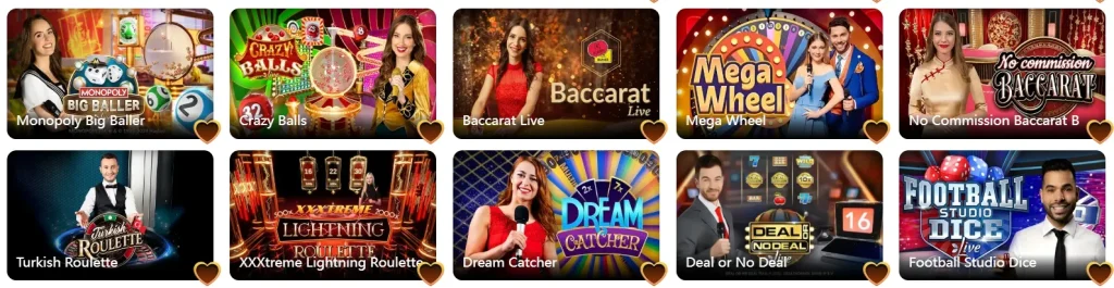 Popular Live Casino Games at Sonabet